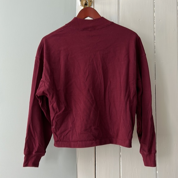 Uniqlo U Burgundy Mock Neck in size S - Picture 3 of 3